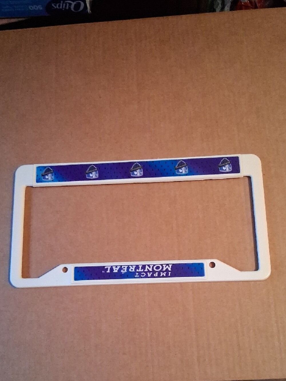 License Plate Frame - Blue/White - Picture 6 of 14